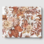 テラコッタパーソナライズされた秋秋の結婚式 ゲストブック (裏面)