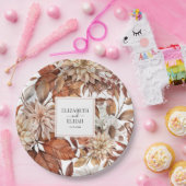 テラコッタパーソナライズされた秋秋の結婚式 ペーパープレート (パーティー)