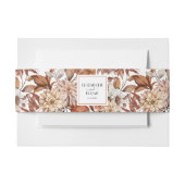 テラコッタパーソナライズされた秋秋の結婚式 招待状ベリーバンド (正面例)