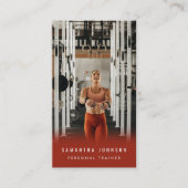 テラコッタパーソナルトレーナーフィットネスアスリート写真 名刺 (正面)