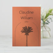 テラコッタパームエレガントウェディングリハーサルディナー 招待状 (スタンド正面)