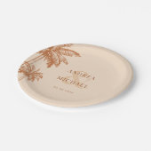テラコッタパームツリーズ&アンパサンドビーチ結婚式 ペーパープレート (アングル)