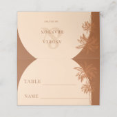 テラコッタパームツリーボホビーチ結婚式テーブル プレイスカード (外部開封)