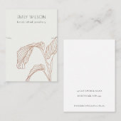 テラコッタパームリーフィースケッチバンドネックレスディスプレイ 名刺 (正面/裏面)