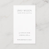 テラコッタパーム葉スケッチスタッドイヤリングディスプレイ 名刺 (裏面)