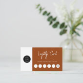 テラコッタビジネスロゴQRコードロイヤリティ 名刺 (スタンド正面)