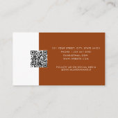 テラコッタビジネスロゴQRコードロイヤリティ 名刺 (裏面)