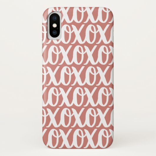 テラコッタピンクホワイトパターン Case-Mate iPhoneケース (裏面)