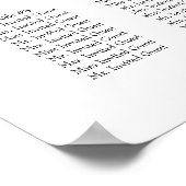 テラコッタピンク金ゴールド結婚フローラシーティングチャート ポスター (角)