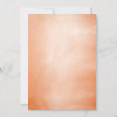 テラコッタピーチアンドホワイトフラワーズボホ結婚ーズ 招待状 (裏面)