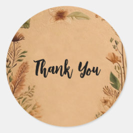 テラコッタピーチプレス花ボホ結婚ズ ラウンドシール