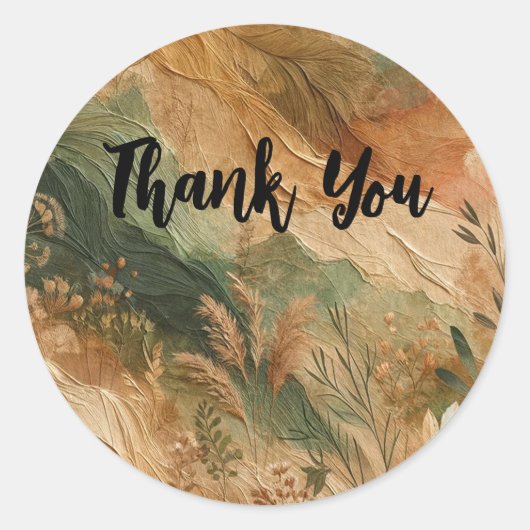 テラコッタピーチプレス花ボホ結婚ズ ラウンドシール (正面)