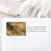 テラコッタピーチプレス花ボホ結婚ズ ラベル (インサイチュ)