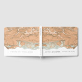 テラコッタピーチ&ミントミニマリストマーブルゲスト ゲストブック (全面)