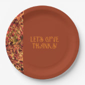 テラコッタファミリーギャザリング感謝してい与えの饗宴 ペーパープレート (正面)