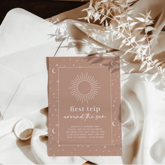 テラコッタファーストのまわりにトリップザサン招待状 招待状