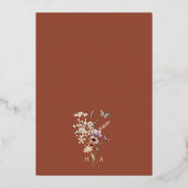 テラコッタフォイル結婚式招待状 箔招待状 (裏面)