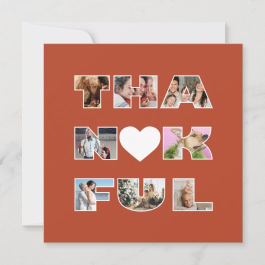 テラコッタフォトコラージュ感謝祭 シーズンカード (正面)