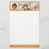 テラコッタフォトコラージュ – カスタム個人 便箋 (正面)