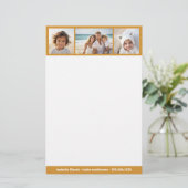 テラコッタフォトコラージュ – カスタム個人 便箋 (スタンド正面)