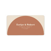 テラコッタフォーマルミニマル結婚リストアーチズリターン ラベル (正面)