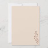 テラコッタフラワーサマー秋ベビーシャワーメール 招待状 (裏面)