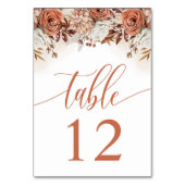 テラコッタフラワーズパンパスグラス結婚ズ テーブルナンバー (裏面)