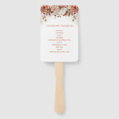 テラコッタフラワーズパンパス結婚式 プログラム ハンドファン (裏面)