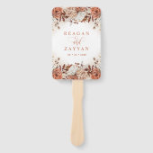 テラコッタフラワーズパンパス結婚式 プログラム ハンドファン (正面)