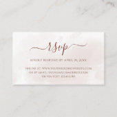 テラコッタフラワーズボホ秋の結婚式オンラインRSVP エンクロージャーカード (正面)