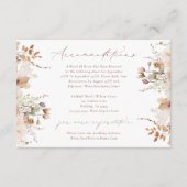 テラコッタフラワーズボホ結婚ズアコモデーション エンクロージャーカード (正面)