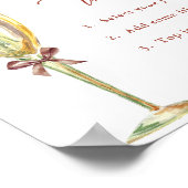 テラコッタフラワーズ&シャンパンミモサバーシャワー ポスター (角)