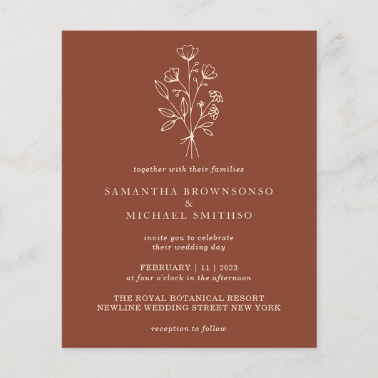 テラコッタフラワーブーケボホバジェットボタニカル チラシ (正面)