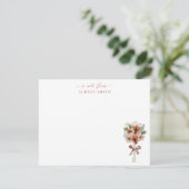 テラコッタフラワーブーケ水カラー開花スクリプト サンキューカード (スタンド正面)