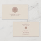 テラコッタフラワー名前をカスタムするヨガ 名刺 (正面/裏面)