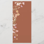 テラコッタフラワー結婚ズイベントメニューテーブルデコール メニュー (裏面)