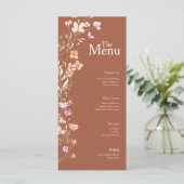 テラコッタフラワー結婚ズイベントメニューテーブルデコール メニュー (スタンド正面)