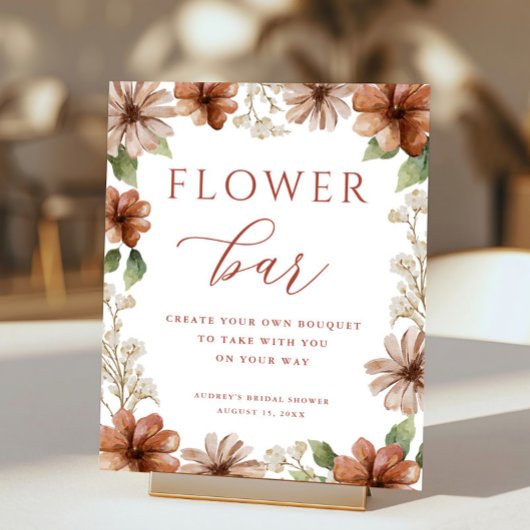 テラコッタフラワー縁どフラワーバー ポスター