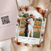 テラコッタフローラアーチ写真デートを保存 招待状