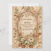 テラコッタフローラアールヌーボー結婚ズ 招待状 (正面)