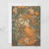 テラコッタフローラアールヌーボー結婚ズ 招待状 (裏面)