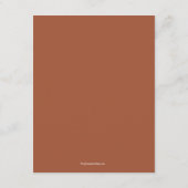 テラコッタフローラウェディングレセプションプレート サンキューカード (裏面)