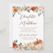 テラコッタフローラオータムカボチャ結婚ズ 招待状 (正面)