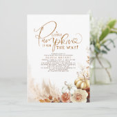 テラコッタフローラカボチャ秋ベビーシャワー 招待状 (スタンド正面)