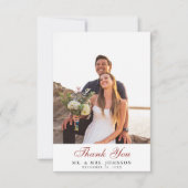 テラコッタフローラクリスマスパインボー結婚フズ サンキューカード (正面)