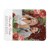 テラコッタフローラクリスマスパインボー結婚フズ マグネット (横)