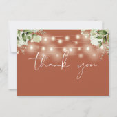 テラコッタフローラグリーナリーストリングライト サンキューカード (正面)
