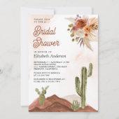テラコッタフローラデザートカボスブライダルシャワー 招待状 (正面)