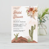 テラコッタフローラデザートカボスブライダルシャワー 招待状 (スタンド正面)