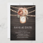 テラコッタフローラバーンウッドフォト結婚ズ セーブザデート (正面)